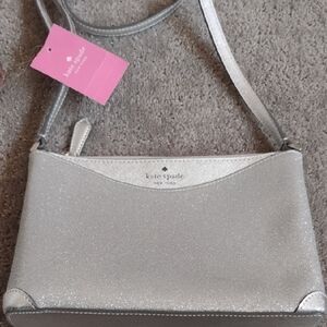 Kate Spade Glittering Silver Crossbody Bag